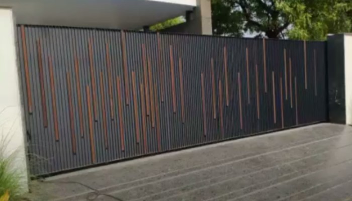 Elegant L-Shaped Turning Sliding Gate by Gate Mate - Expert in Automatic Gate Solutions and Modern Gates | Leading Gate Specialist in Chennai