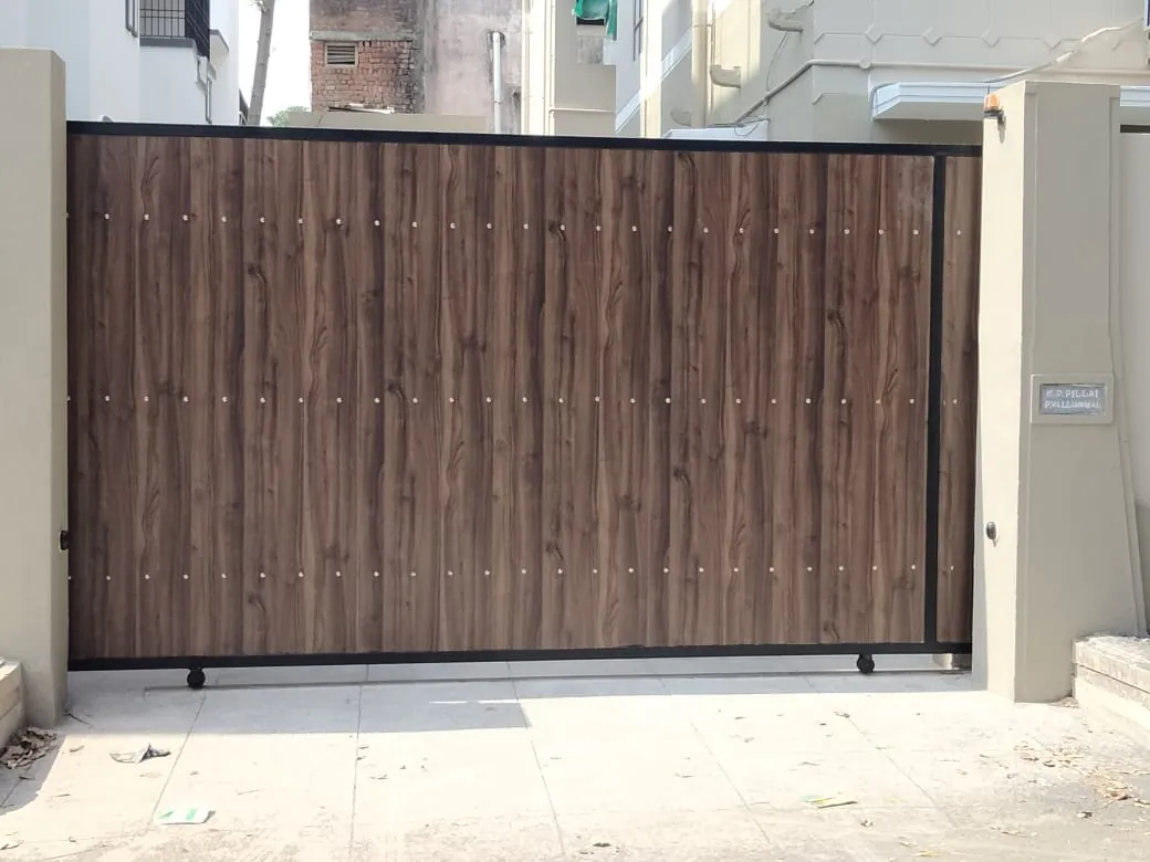 Sliding gates, motorized gates, automatic gates, remote gates, and gate automation in Chennai. We specialize in gate repairs, motorization, and custom gate manufacturing, including steel gates, folding gates, cantilever gates, telescopic gates, grill gates, swing gates, and automatic sliding gates.