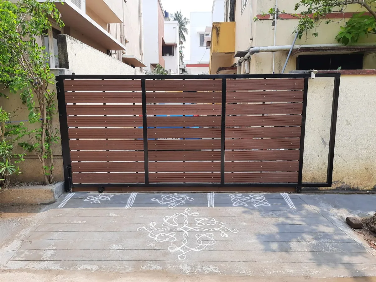 Motorized sliding gates, automatic gates, remote-controlled gates, and gate automation in Chennai. We provide expert gate repairs, motorization, and custom gate manufacturing services for steel gates, folding gates, cantilever gates, telescopic gates, grill gates, swing gates, and modern gates.