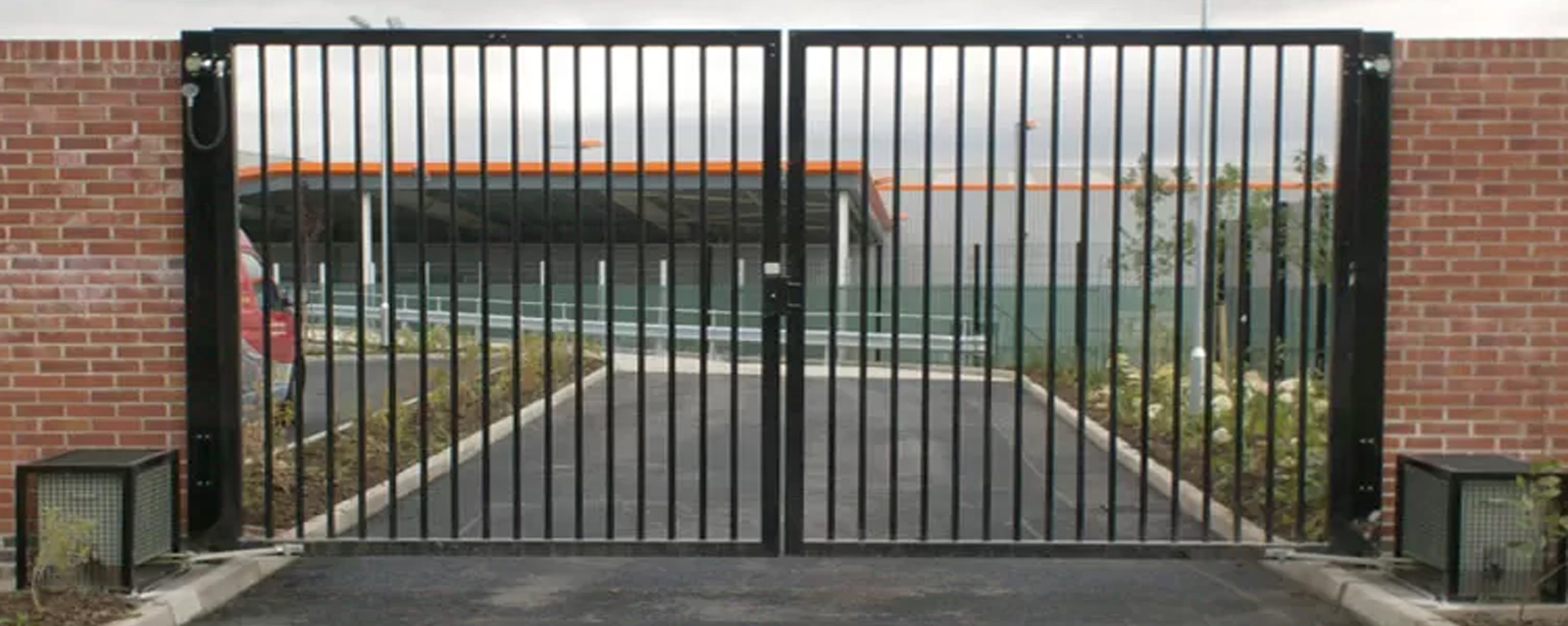 Modern Two-Door Swing Gate | Motorised Gate Solutions by Gate Mate - Premier Gate Manufacturer in Chennai | Automatic Gate Automation and Specialist Services