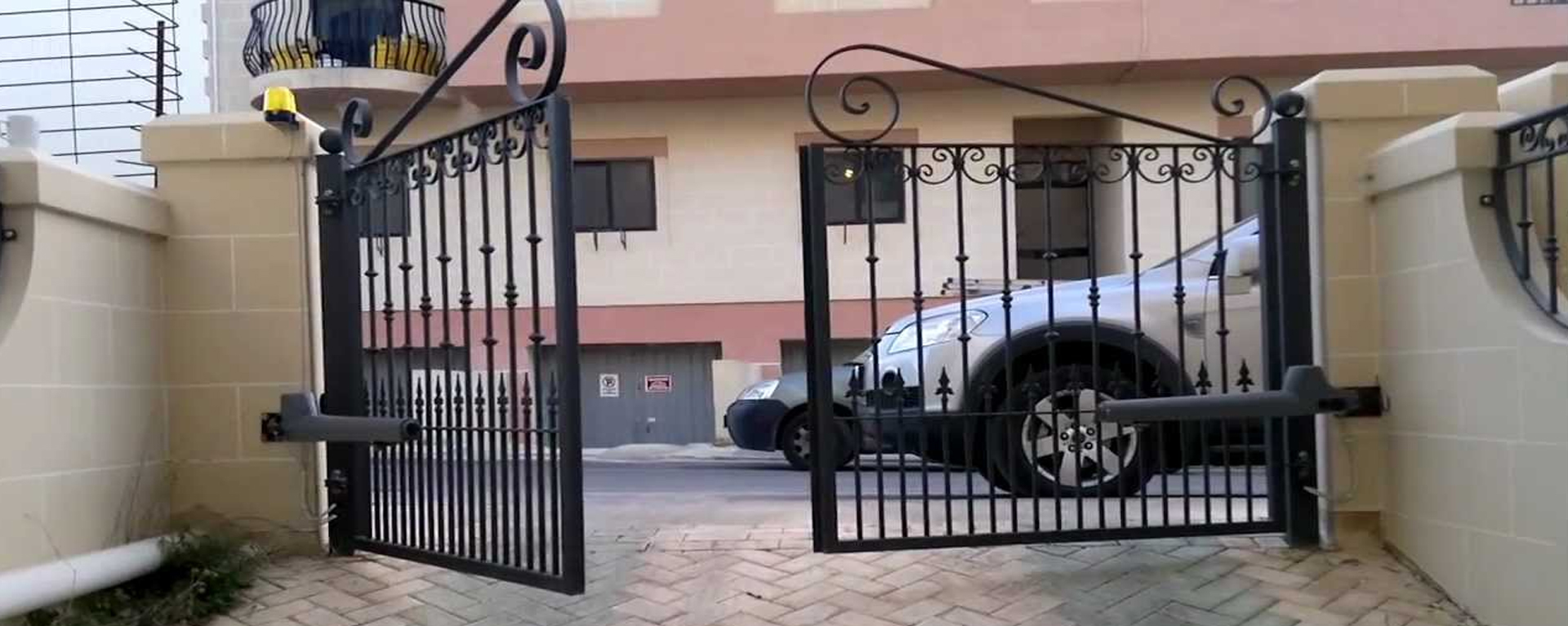 Modern Two-Wing Door Gate Design | Motorised Gate Solutions by Gate Mate - Expert Gate Manufacturer in Chennai | Automatic Gate Automation and Repair Services